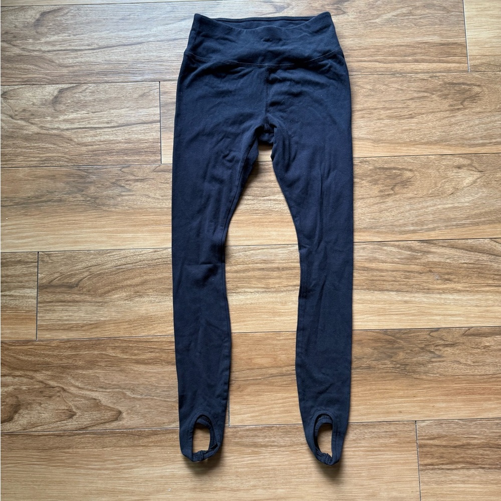 Pact Black Leggings with Stirrup Design